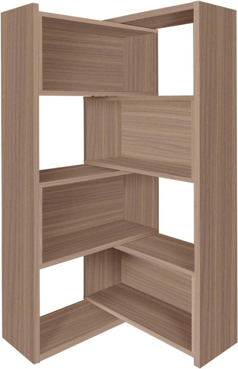expandable 3 in 1 corner bookcase 4 tier adjustable shelf for living room and bedroom