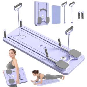 JANUA pilates reformer board 5-in-1 foldable home workout set with resistance bands for home pilates training