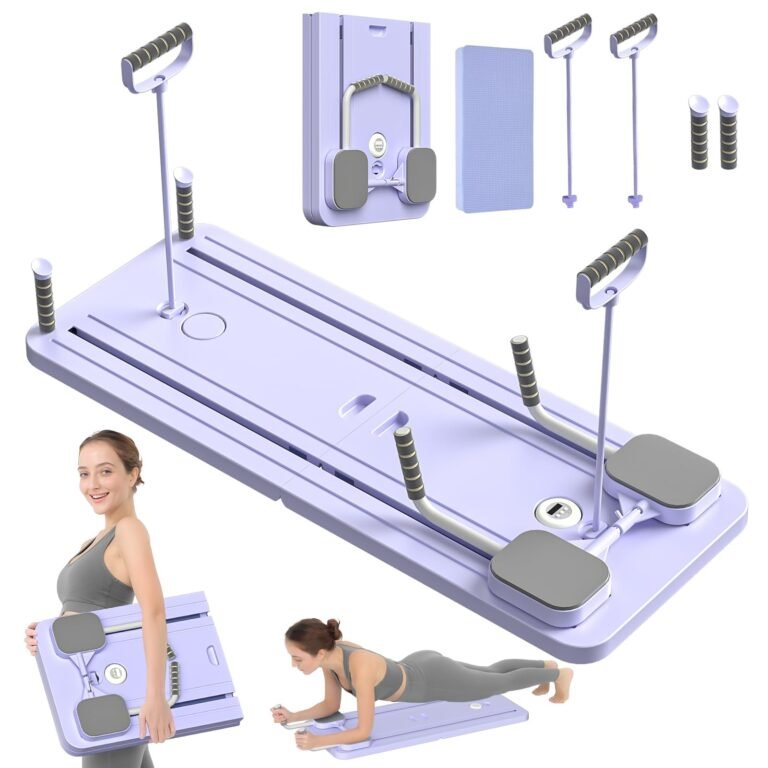 JANUA pilates reformer board 5-in-1 foldable home workout set with resistance bands for home pilates training