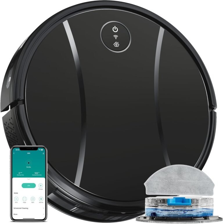 Tipdiy G90 4200Pa robot vacuum and mop combo for hard floors and pet hair