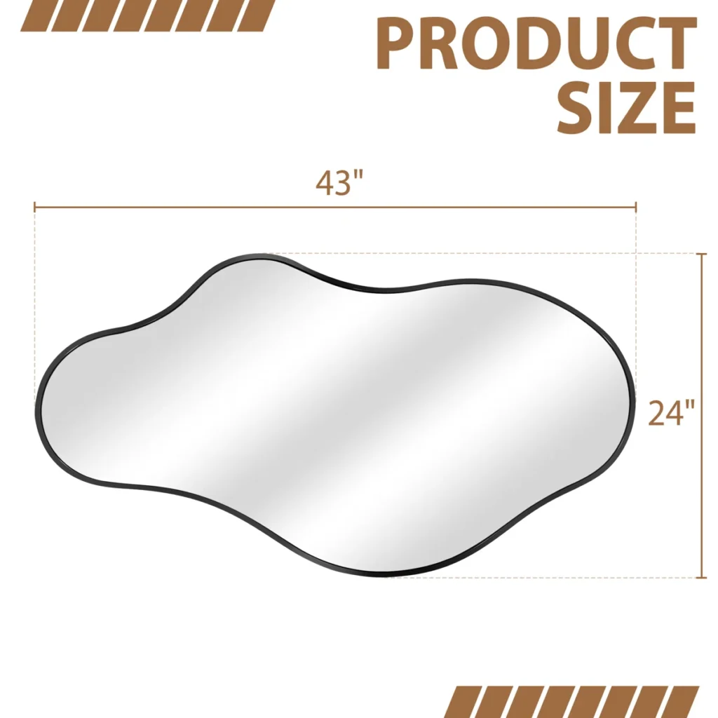 Dorlicecass Irregular Wall Mirror (Asymmetrical Abstract), 24" x 40", Black Frame Review (2025): A Statement Mirror That Still Looks Clean + Modern 3 IrregularShapedMetalWallMirrorAsymmetricalMirror 1424969100 1424969098 1 All Home Improvement