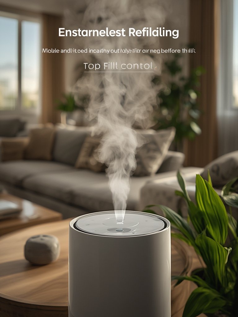 smart humidifier in action