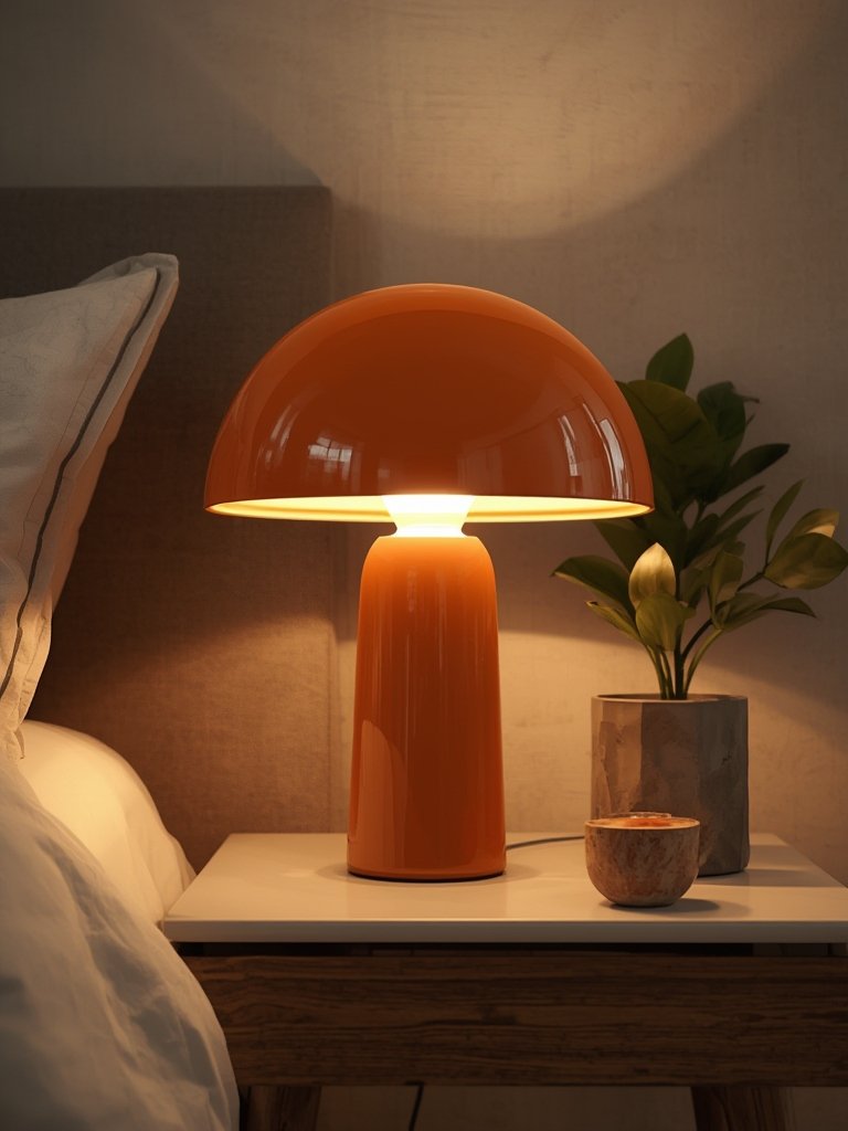mushroom lamp in action