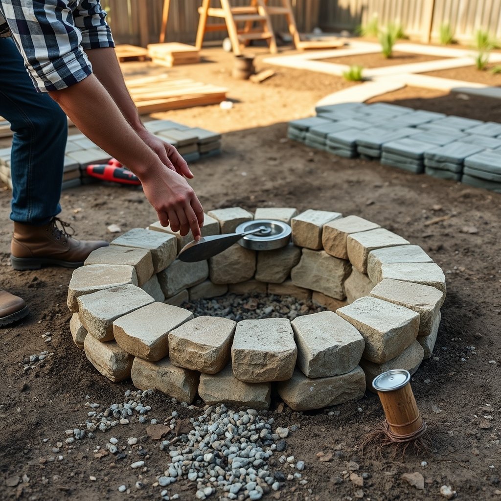 backyard landscaping fire pit ideas - Illustration 2